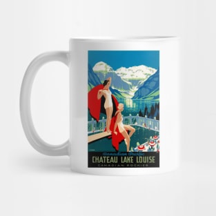 Vintage Travel Poster Canada Chateau Lake Louise Mug